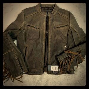 BEAUTIFUL LEATHER FRINGE JACKET